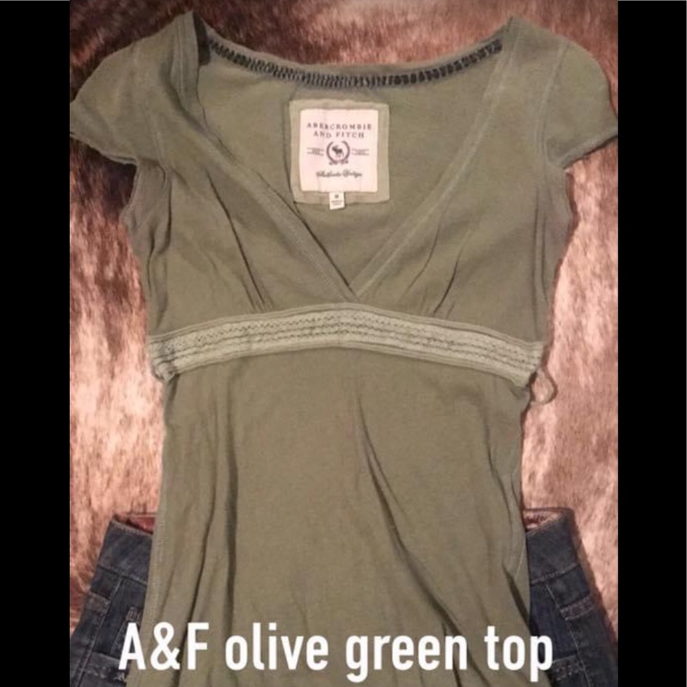 A&F Olive green top